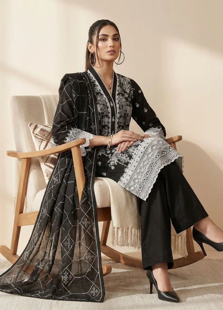 Salitex Women RTW Embroidered Cambric 3 Piece Suit PML3PBC289 Casual Collection