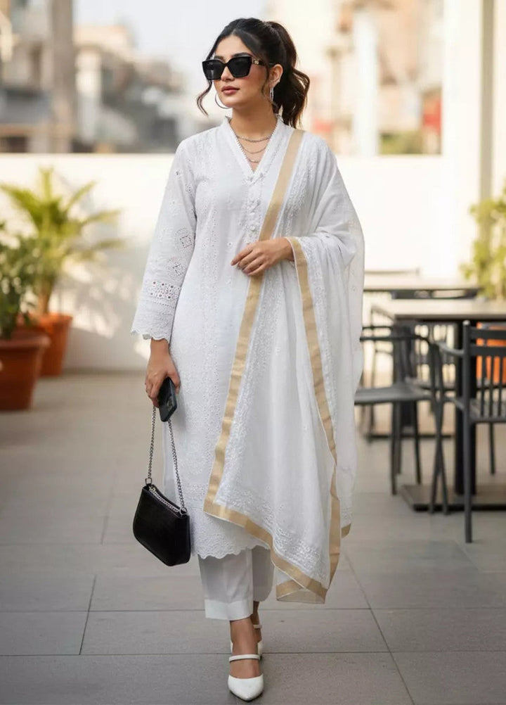 Salitex Women RTW Embroidered Cambric 3 Piece Suit PML3PBC293 Casual Collection