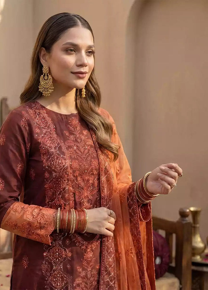 Salitex Women RTW Embroidered Khaadi Net 3 Piece Suit SPL3PEF066 Casual Collection