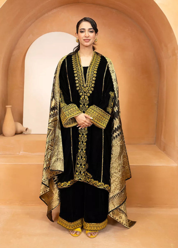 Salitex Women RTW Embroidered Velvet 3 Piece Suit WP7L3PEF483 Casual Collection