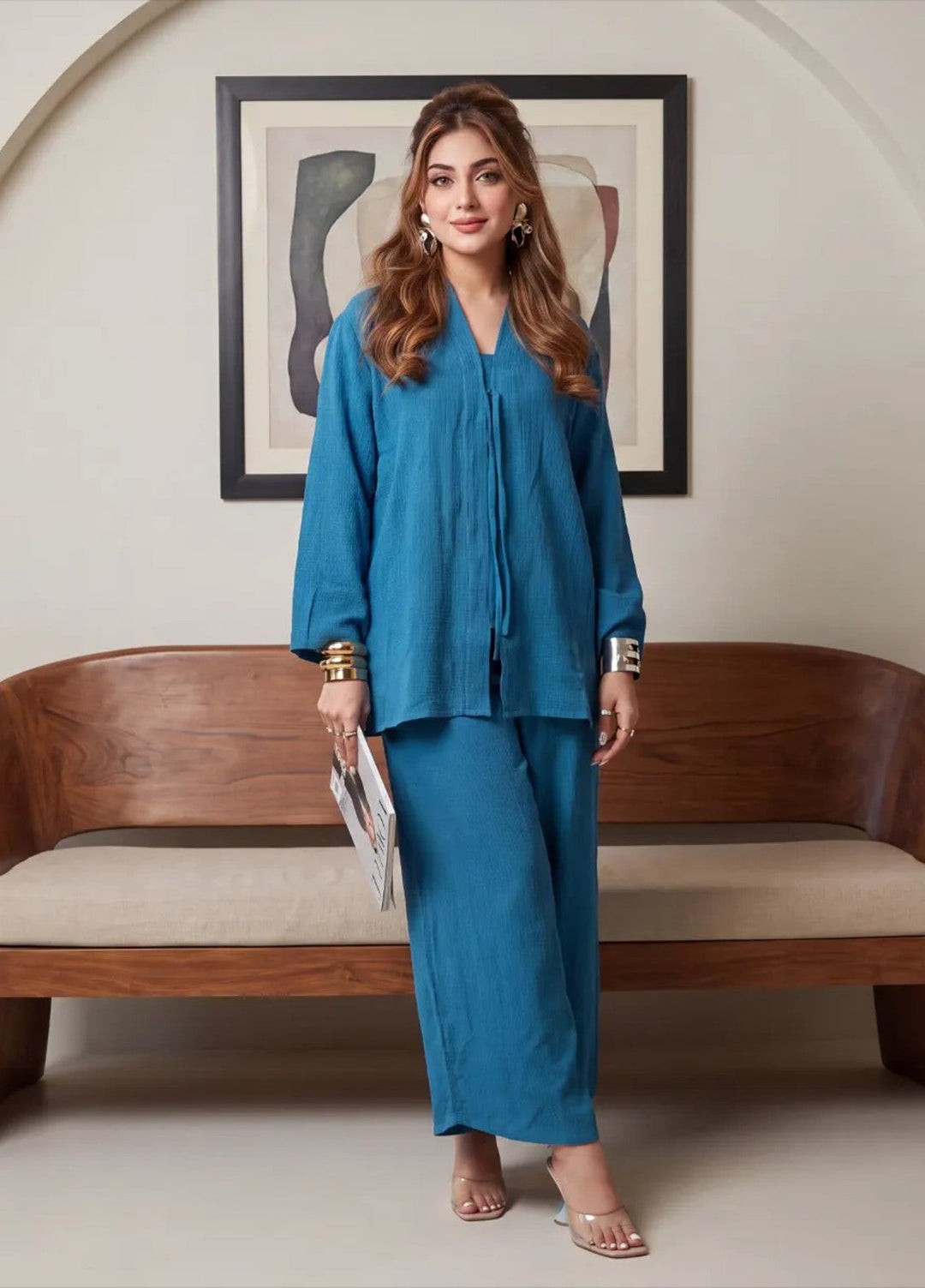 Salitex Women RTW Solids Georgette 2 Piece Suit SS26L2PBCO564 Casual Collection