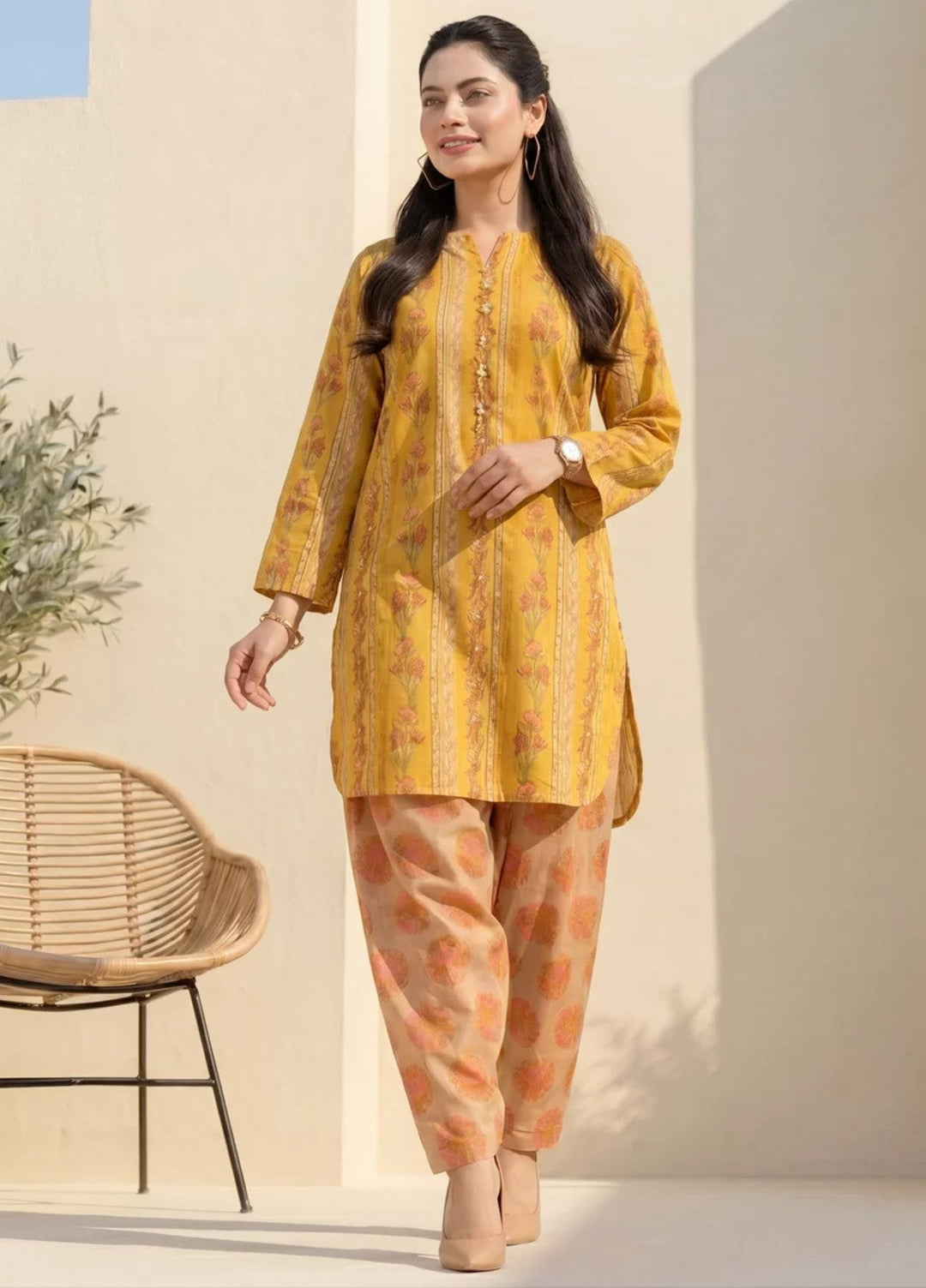 Salitex Women RTW Printed Cambric 2 Piece Suit WP7L2PBE308 Casual Collection