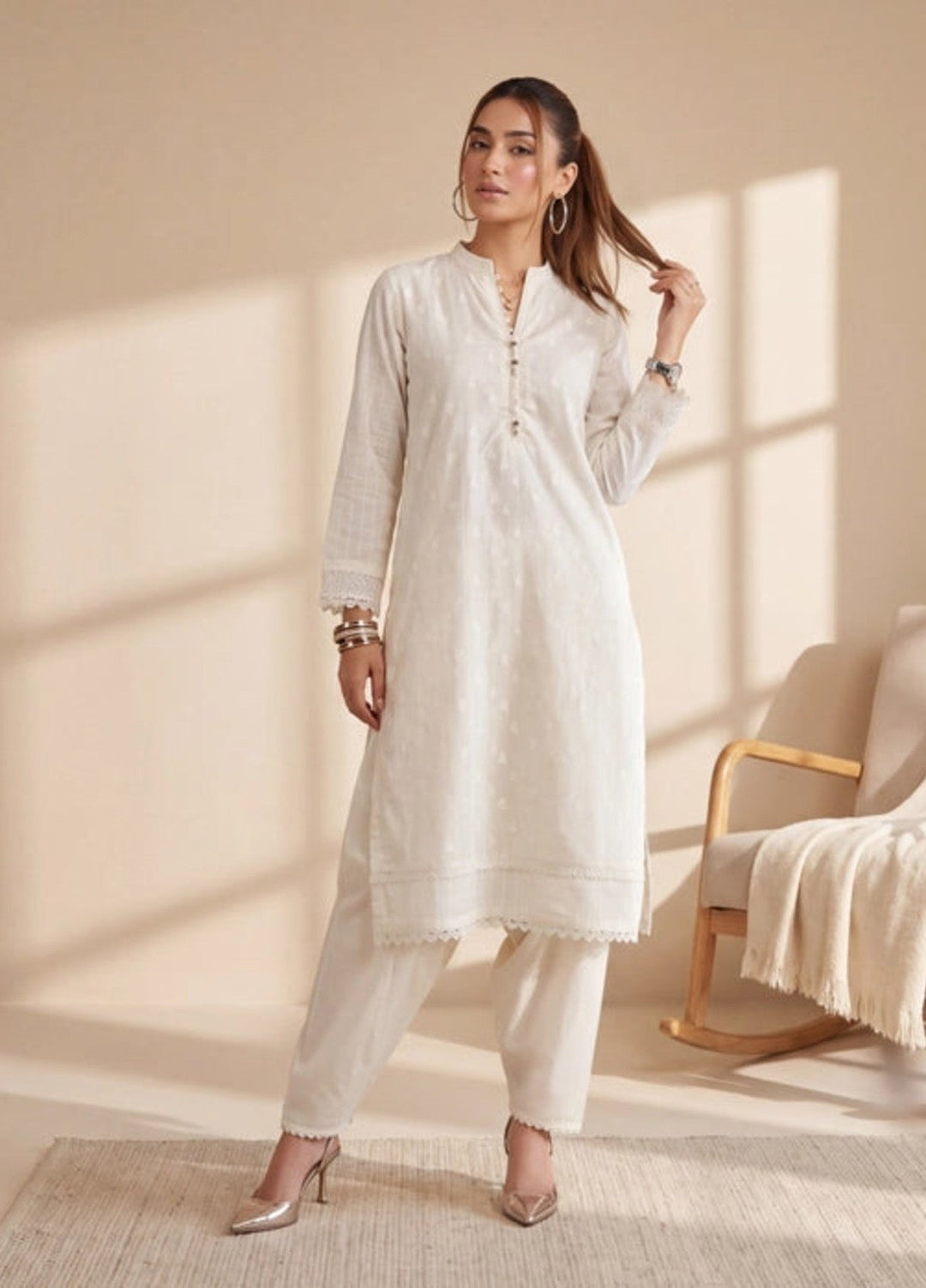 Salitex Women RTW Solids Jacquard 2 Piece Suit SS26L2PBC903 Casual Collection