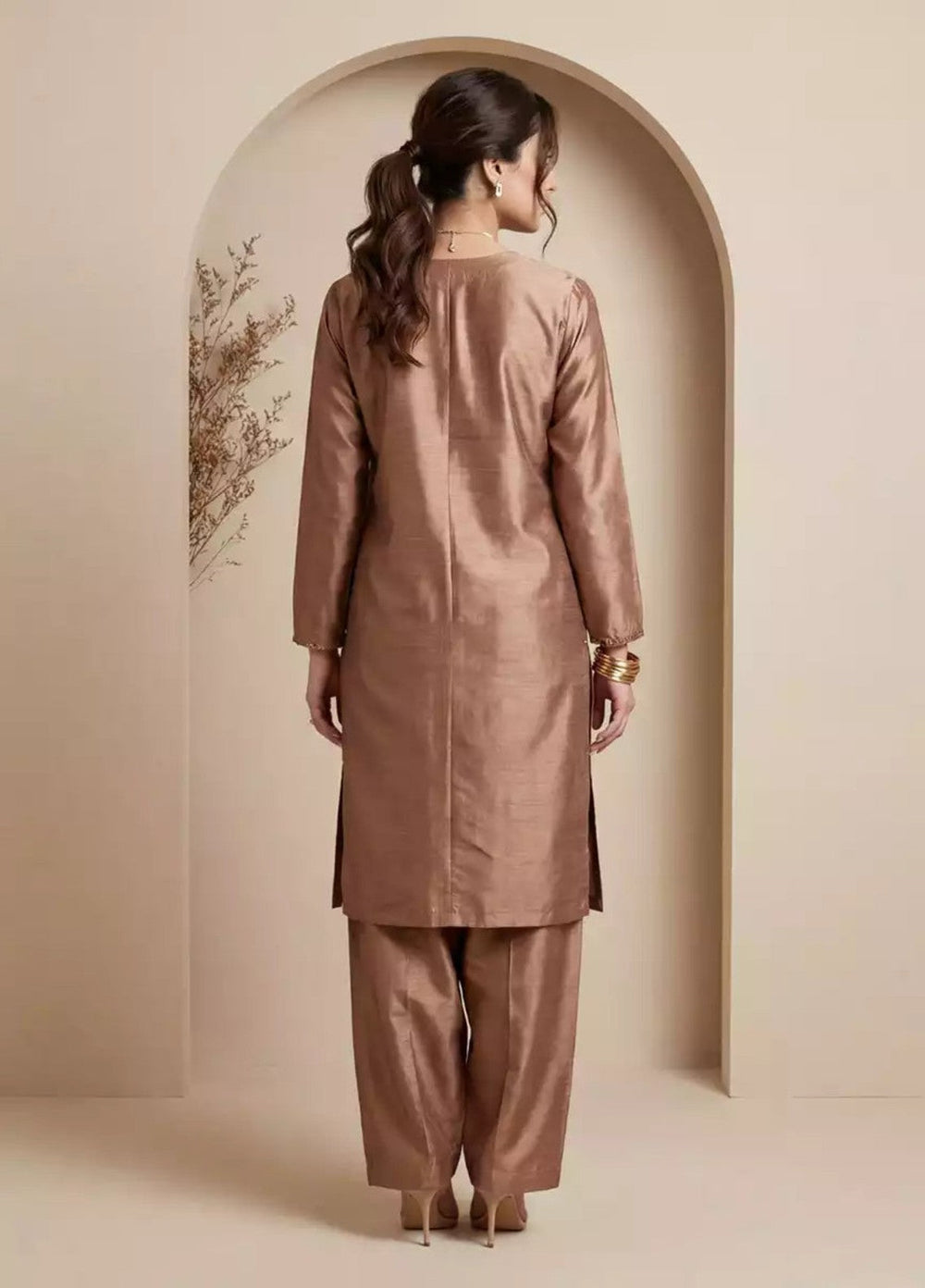 Salitex Women RTW Solids Dyed Yarn 2 Piece Suit WP7L1PBE556 Casual Collection