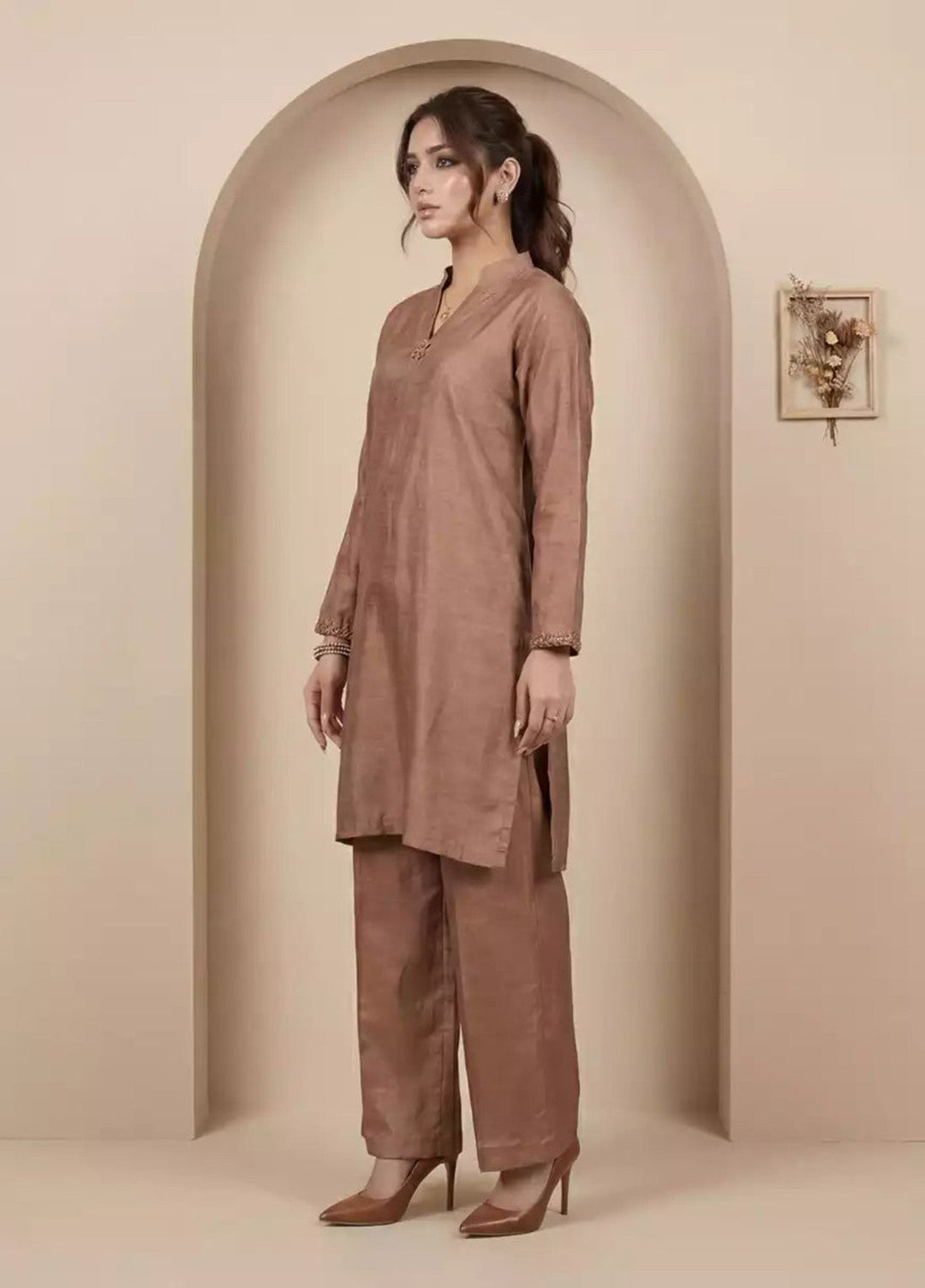 Salitex Women RTW Solids Dyed Yarn 2 Piece Suit WP7L1PBE556 Casual Collection