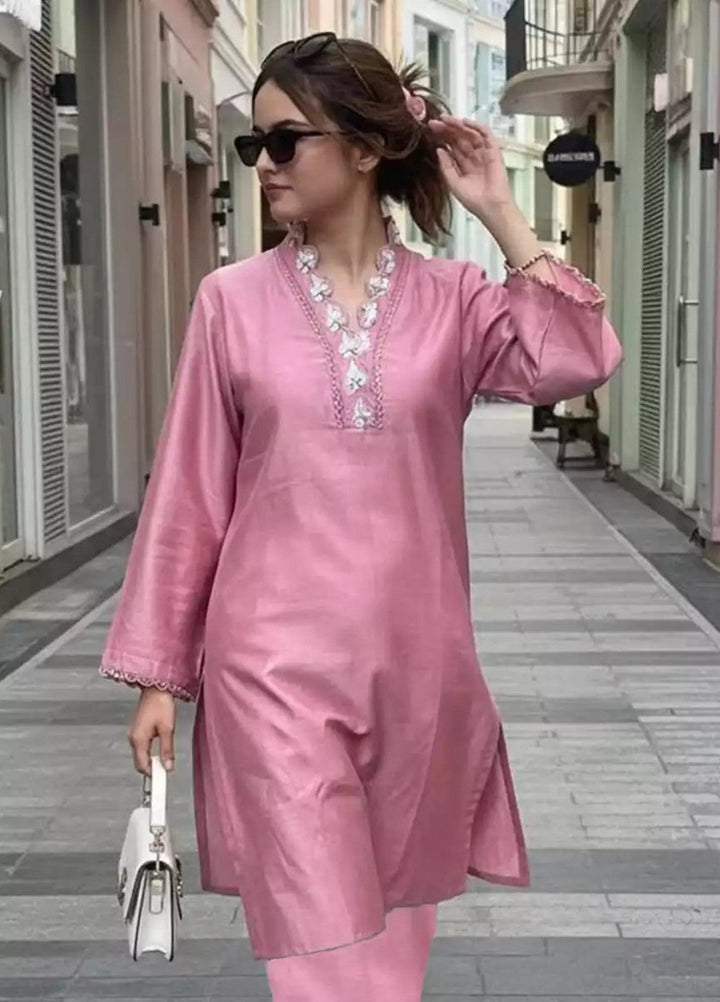 Salitex Women RTW Embroidered Cotton Net 2 Piece Suit WP7L1PBE555 Casual Collection