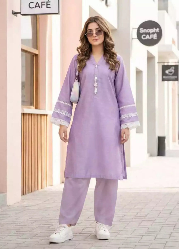 Salitex Women RTW Solids Dyed Yarn 2 Piece Suit WP7L1PBE558 Casual Collection