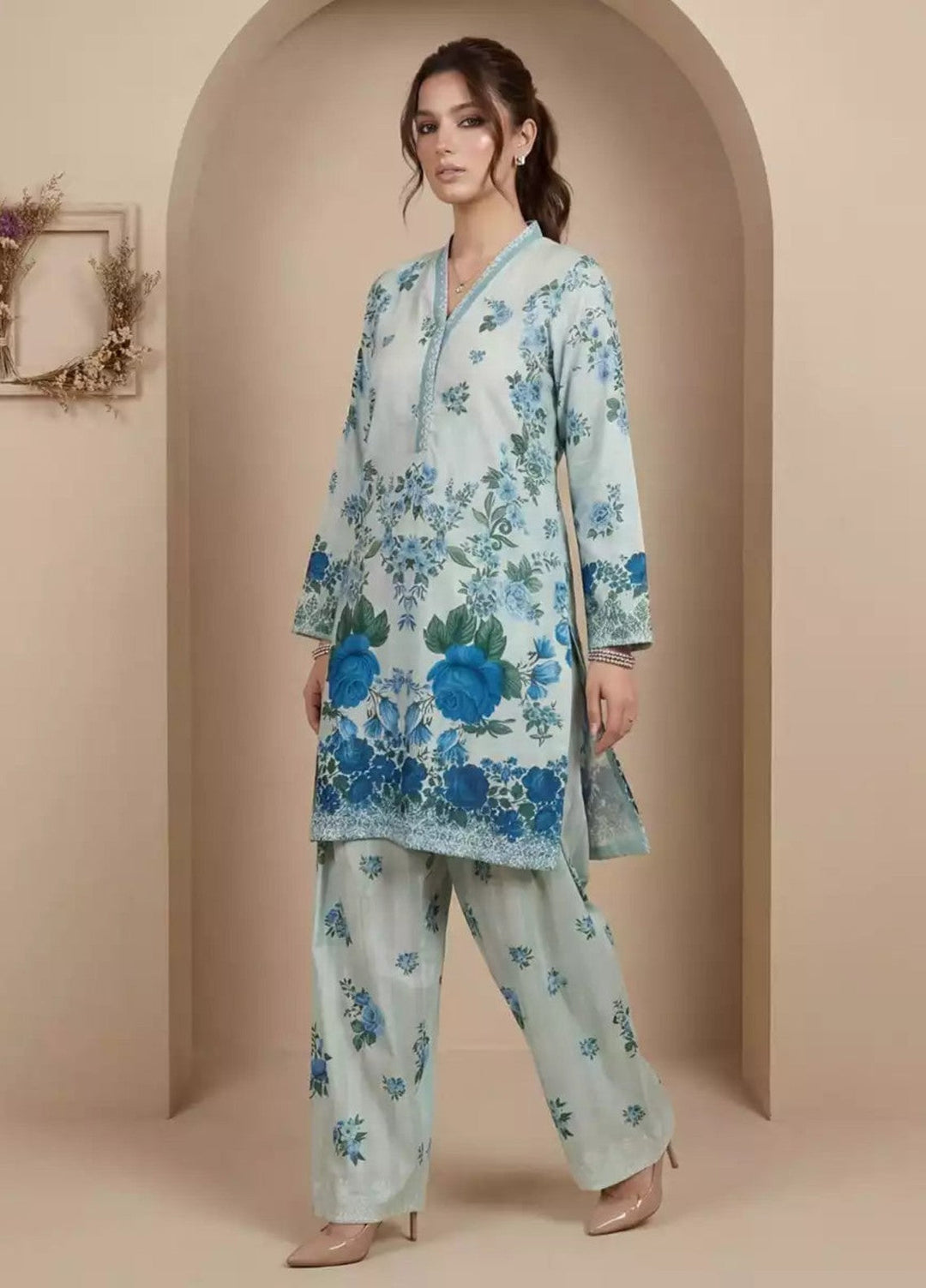 Salitex Women RTW Printed Dobby 2 Piece Suit SS26L2PBE511 Casual Collection
