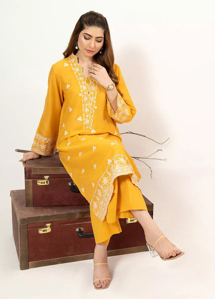 Salitex Women RTW Embroidered Cross Hatch 2 Piece Suit WP7L2PEE414 Casual Collection