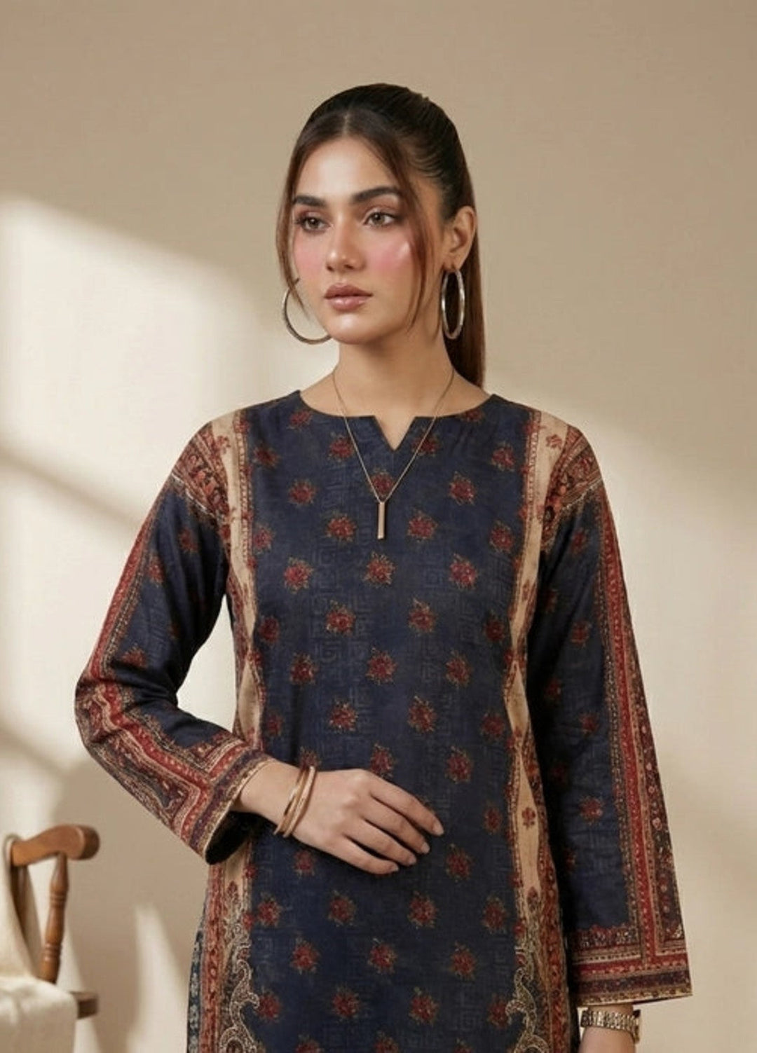 Salitex Women RTW Printed Dobby 2 Piece Suit SS26L2PBE515 Casual Collection
