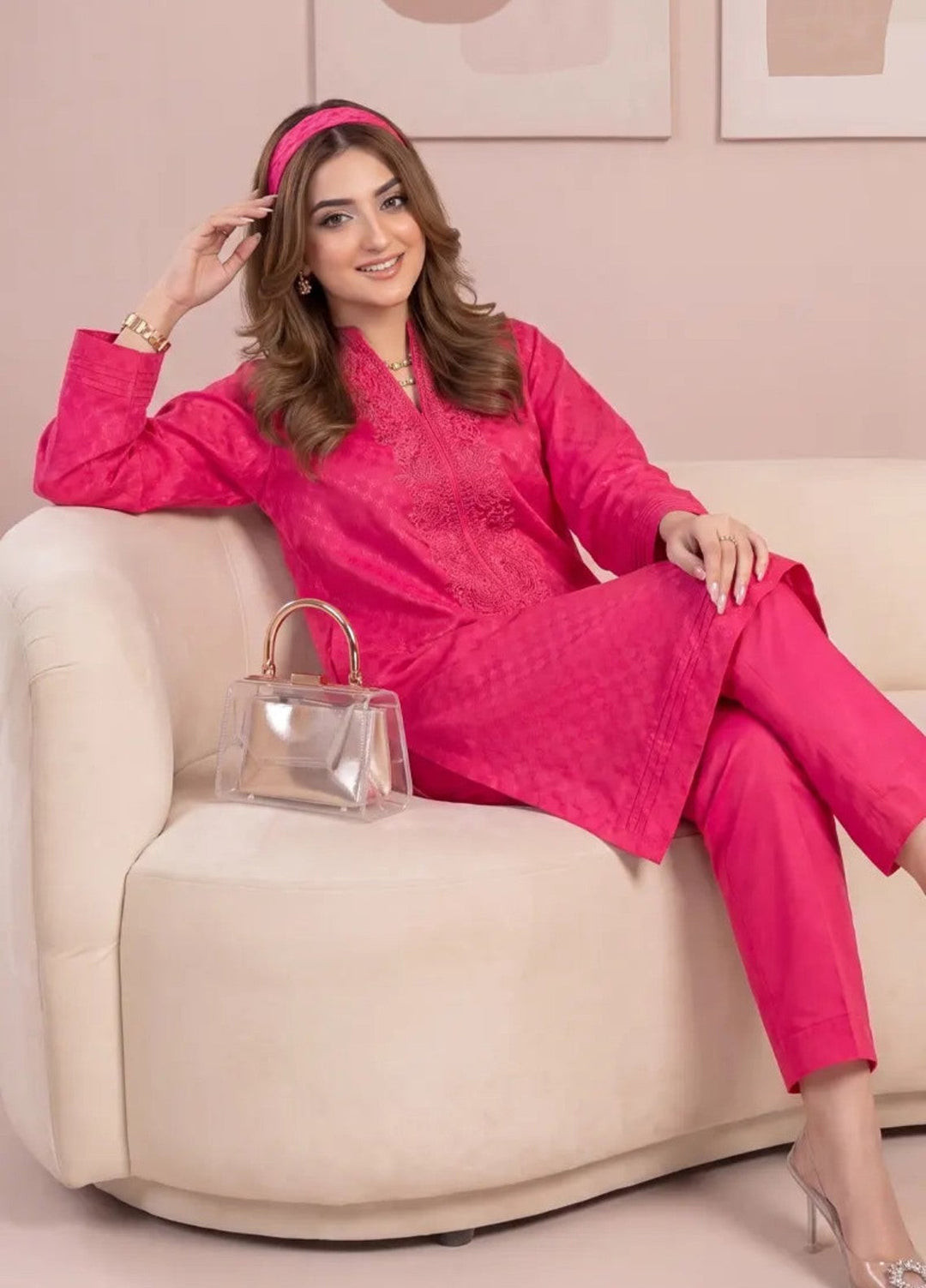 Salitex Women RTW Embroidered Jacquard 2 Piece Suit S26L2SPBL005 Casual Collection