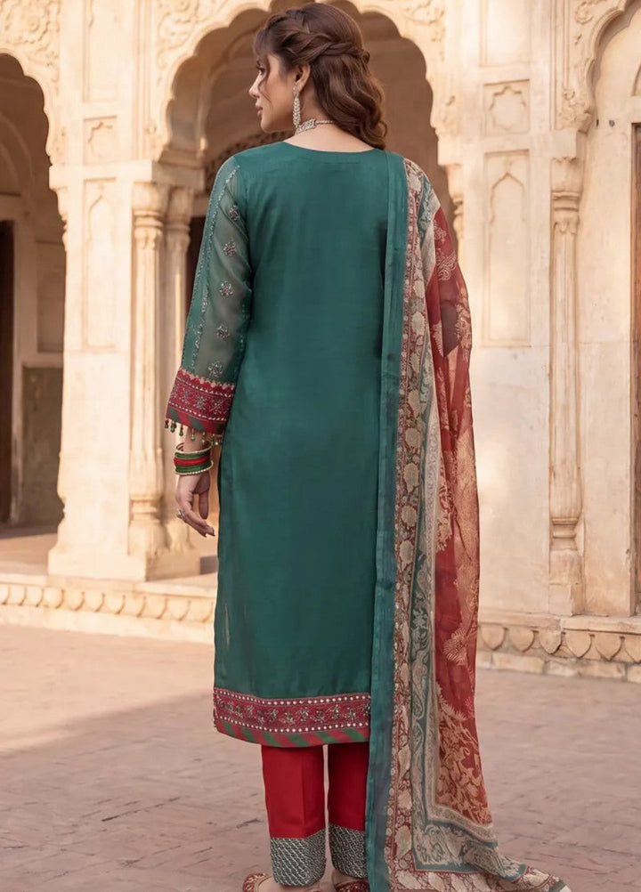 Salitex Women Unstitched Embroidered Organza 3 Piece Suit SUNS8JI514 Festive Collection