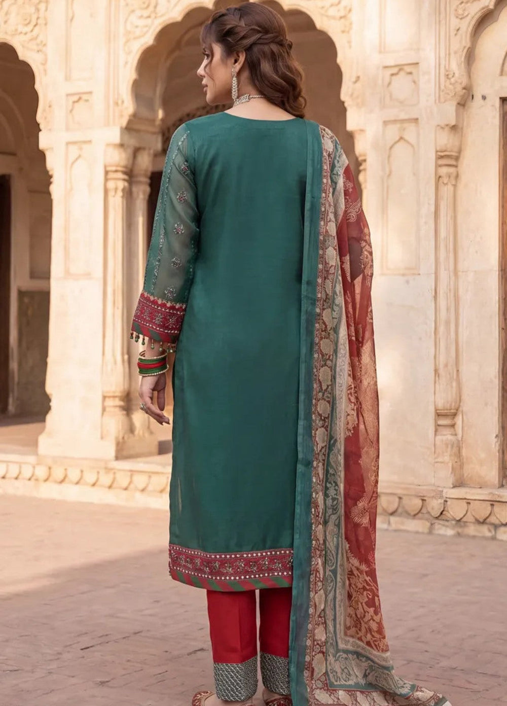 Salitex Women Unstitched Embroidered Organza 3 Piece Suit SUNS8JI514 Festive Collection