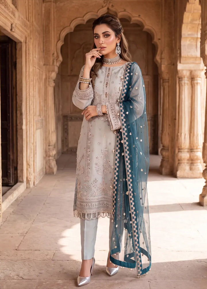 Salitex Women Unstitched Embroidered Organza 3 Piece Suit SUNS8JI507 Festive Collection
