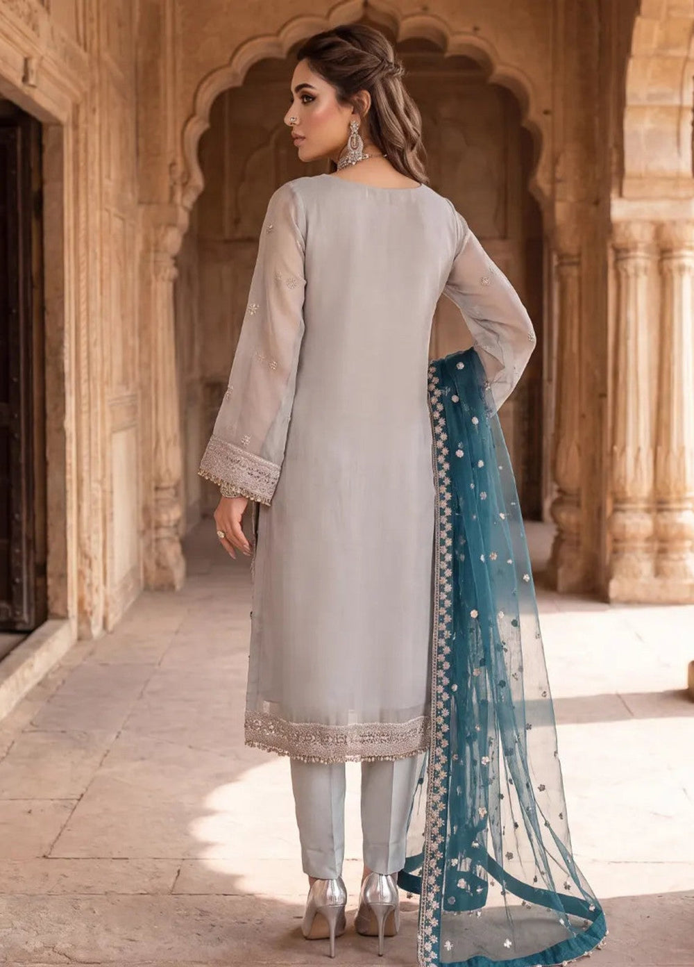 Salitex Women Unstitched Embroidered Organza 3 Piece Suit SUNS8JI507 Festive Collection