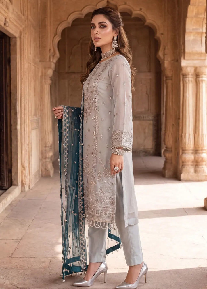 Salitex Women Unstitched Embroidered Organza 3 Piece Suit SUNS8JI507 Festive Collection