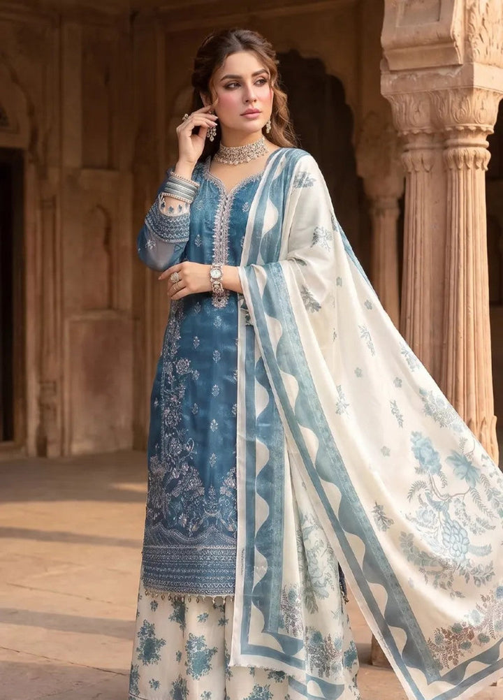 Salitex Women Unstitched Embroidered Organza 3 Piece Suit SUNS8JI509 Festive Collection