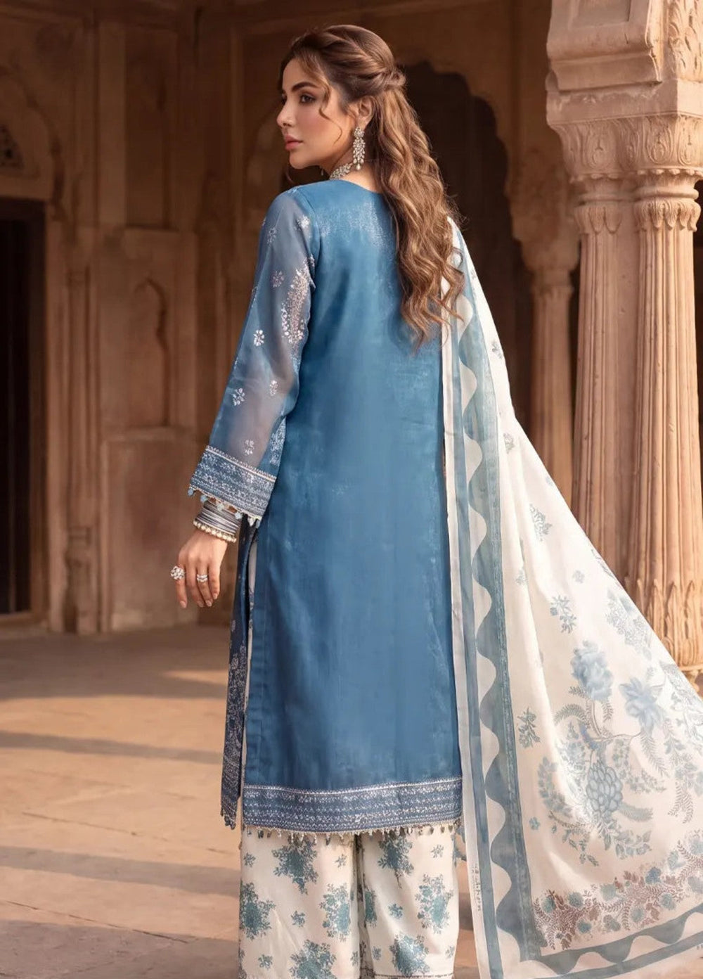 Salitex Women Unstitched Embroidered Organza 3 Piece Suit SUNS8JI509 Festive Collection