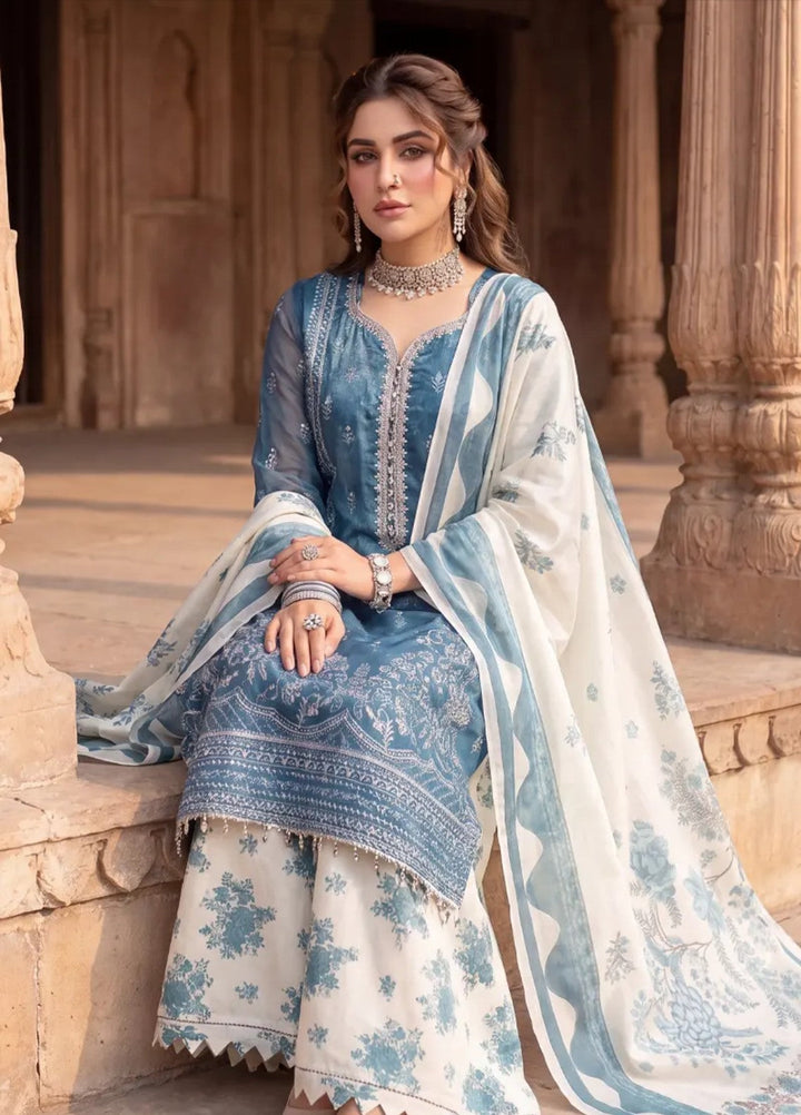 Salitex Women Unstitched Embroidered Organza 3 Piece Suit SUNS8JI509 Festive Collection