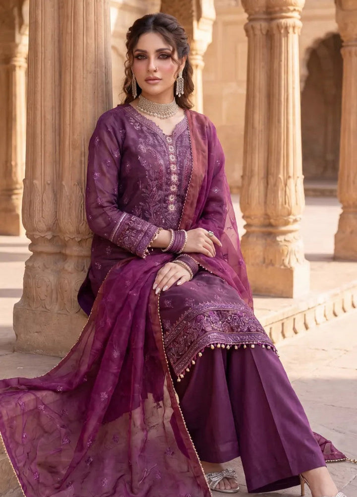 Salitex Women Unstitched Embroidered Organza 3 Piece Suit SUNS8JI510 Festive Collection