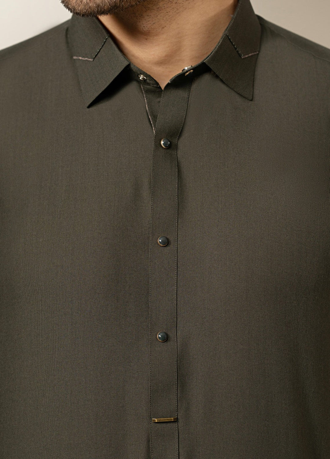 Stylish Garments Mens RTW Solids Wash N Wear Kurta Shalwar Suit Green Plain Casual Collection