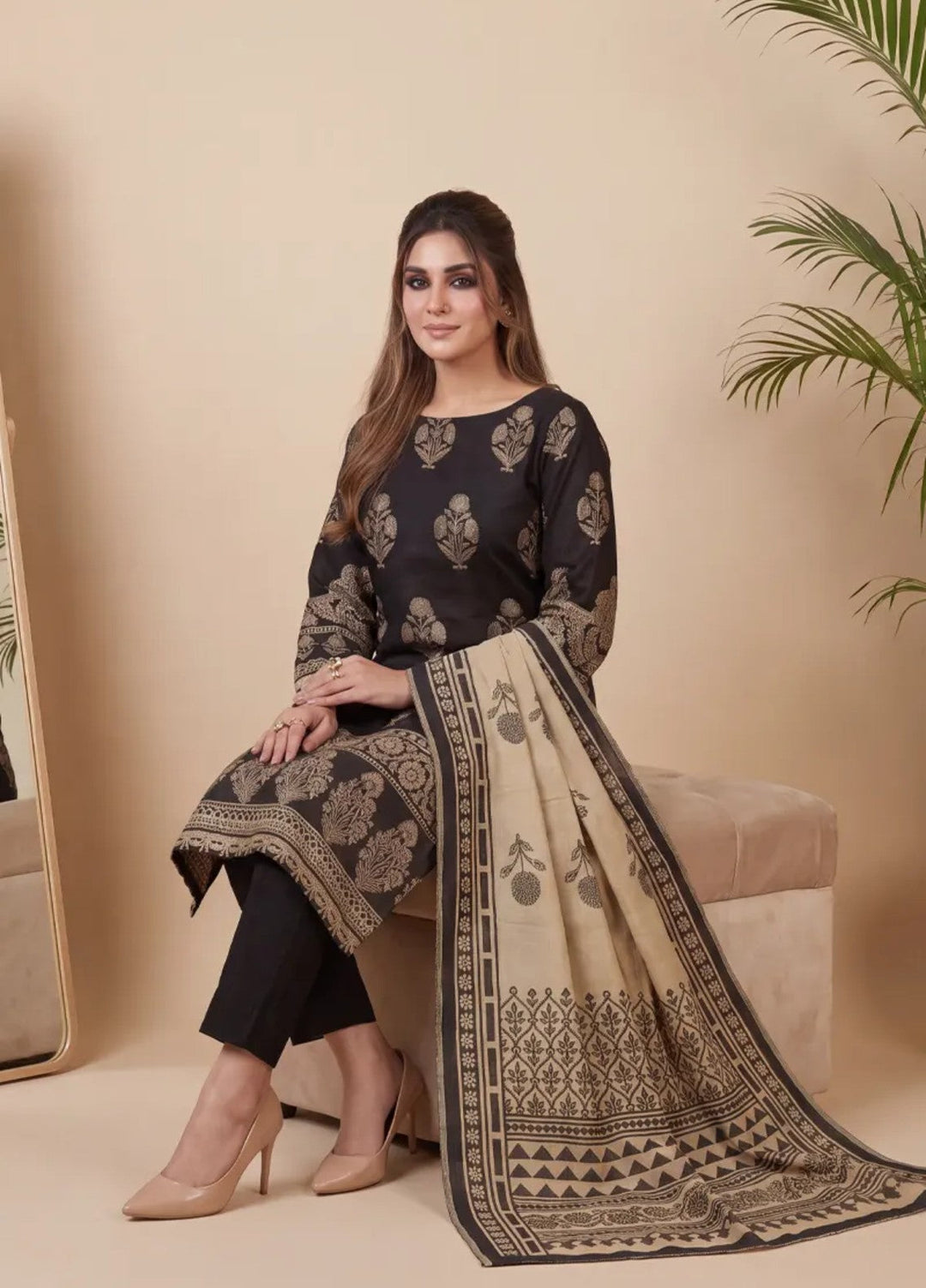 Salitex Unstitched Printed Jacquard 3 Piece Suit WP7L3PBC515 Casual Collection