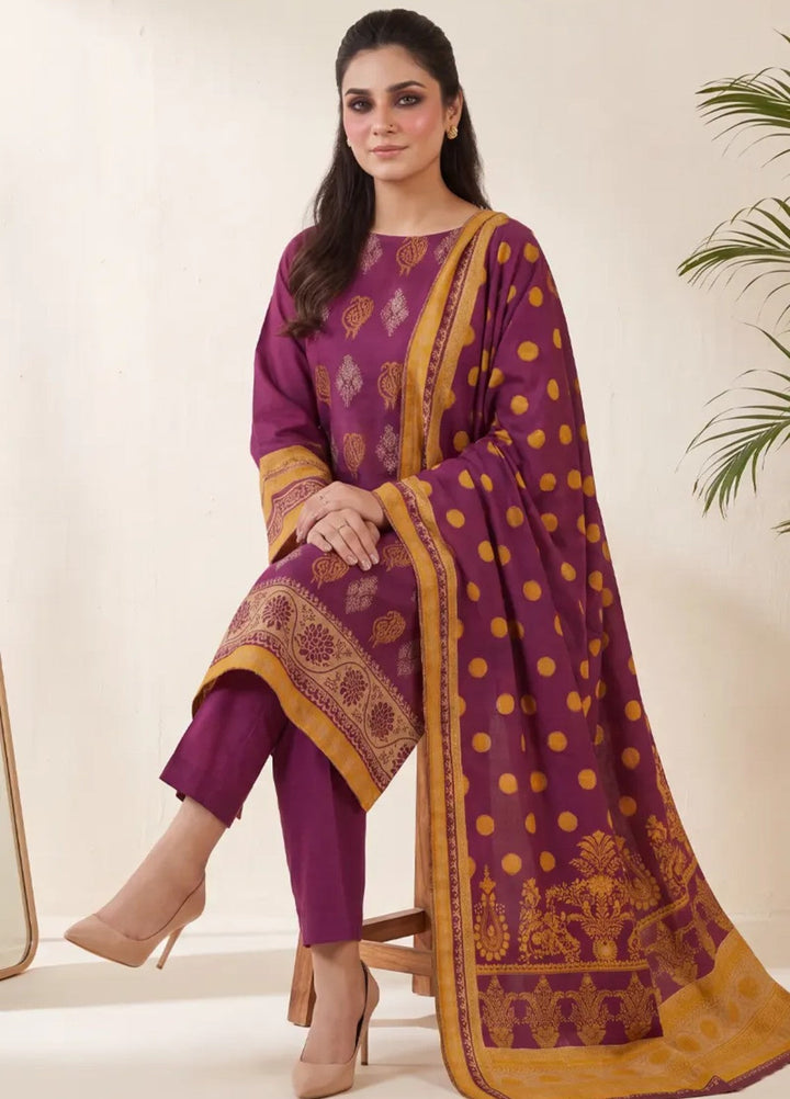 Salitex Unstitched Printed Jacquard 3 Piece Suit WP7L3PBC514 Casual Collection