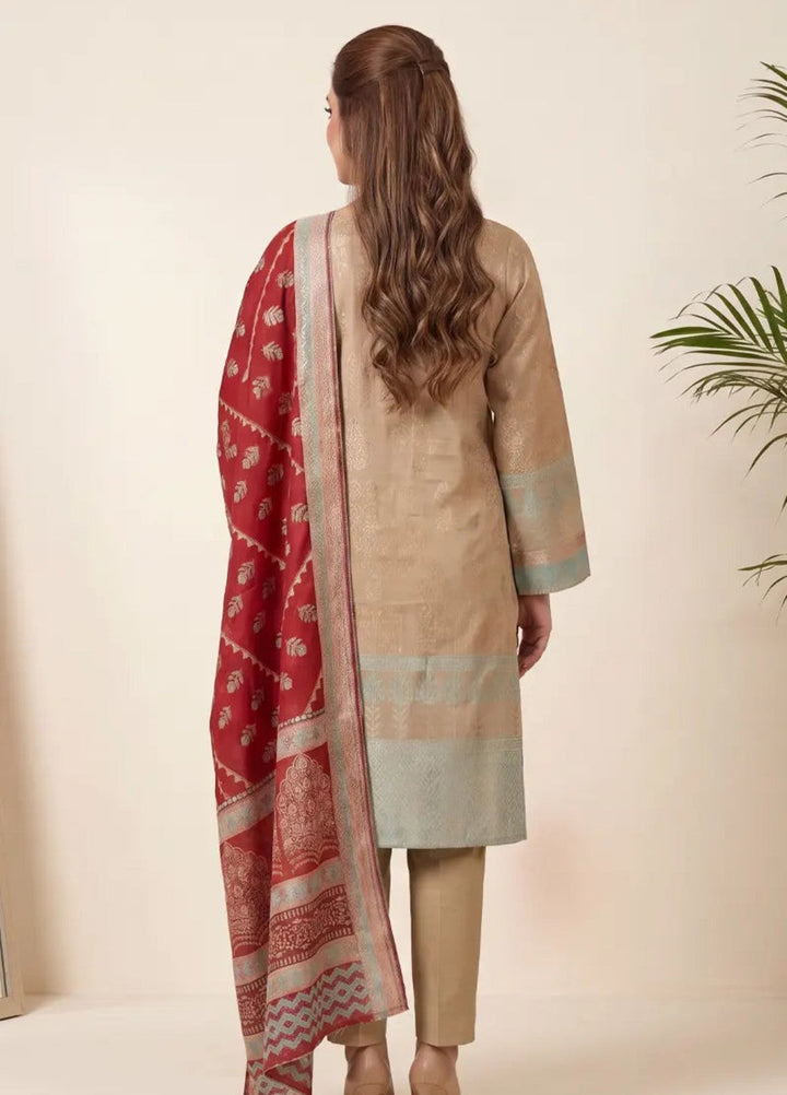 Salitex Unstitched Printed Jacquard 3 Piece Suit WP7L3PBC512 Casual Collection