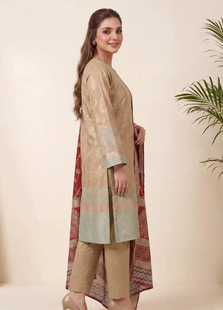 Salitex Unstitched Printed Jacquard 3 Piece Suit WP7L3PBC512 Casual Collection