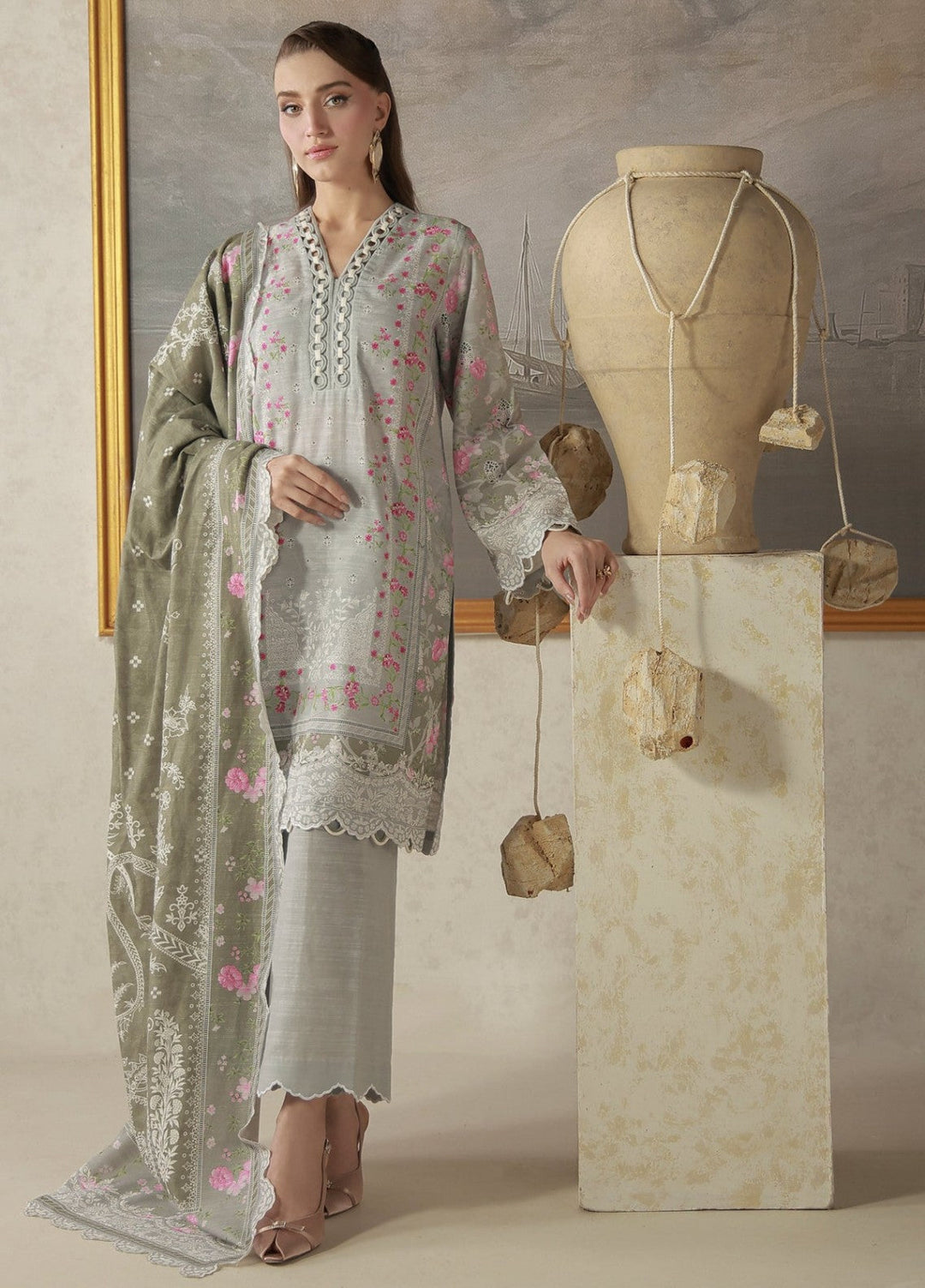 Sahar Unstitched Printed Khaddar 3 Piece Suit Mauvelle Winter Collection