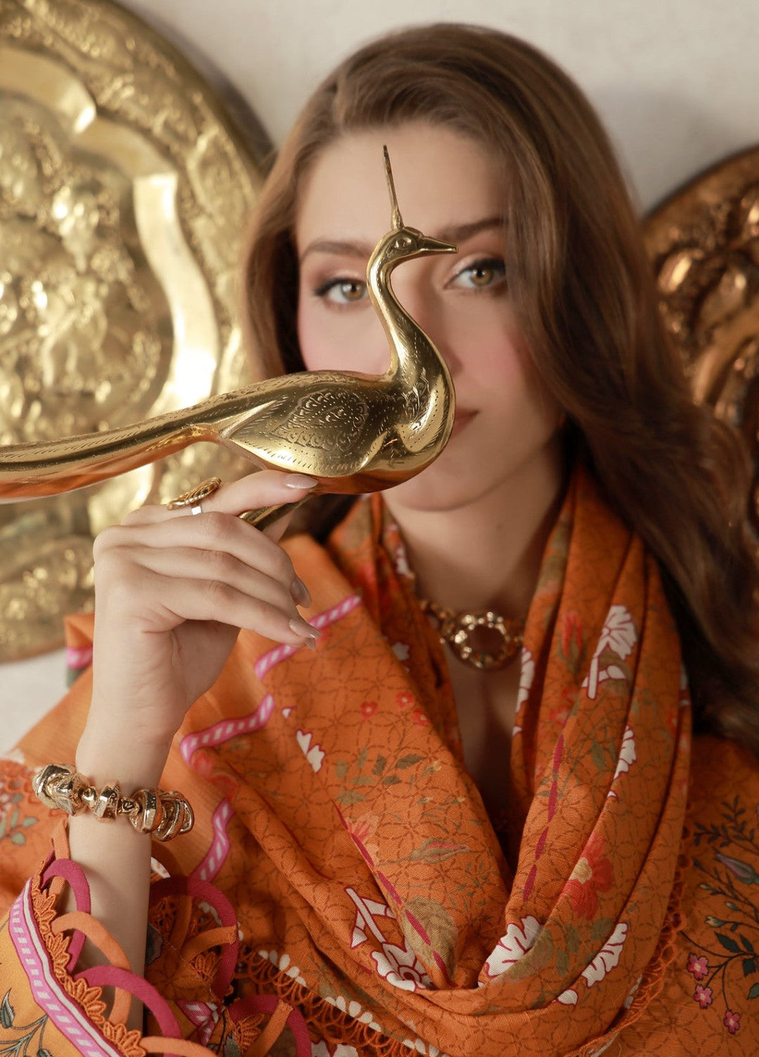 Sahar Unstitched Printed Khaddar 3 Piece Suit Aubrelle Winter Collection