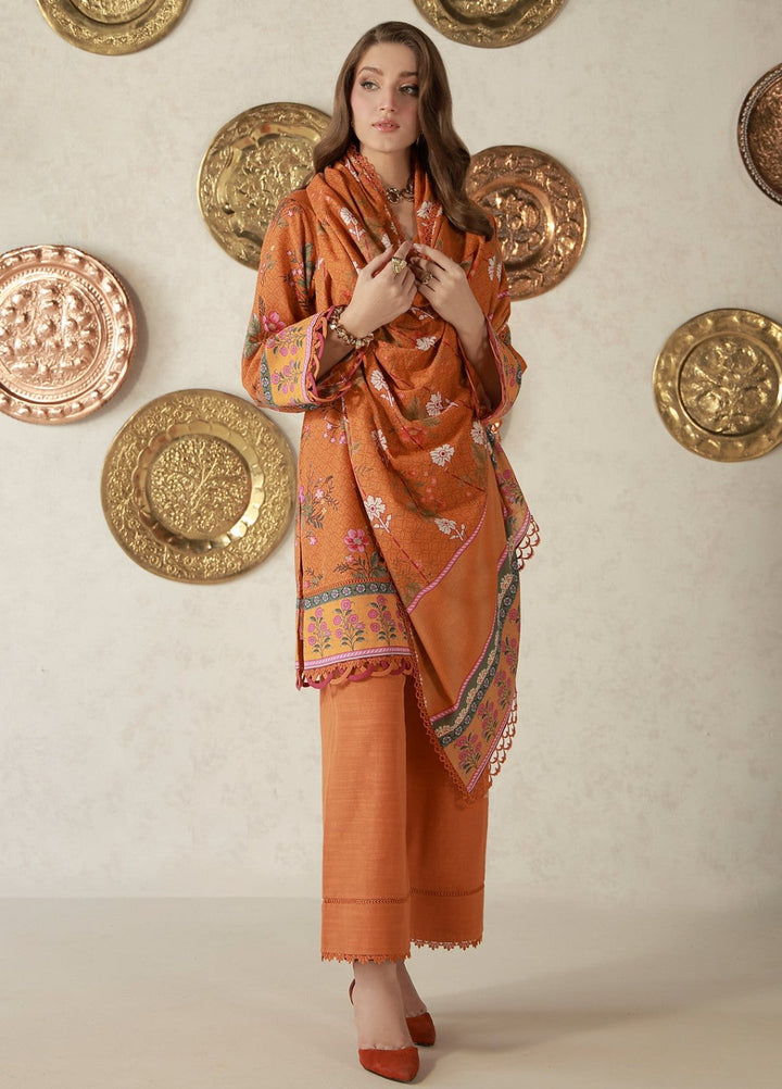 Sahar Unstitched Printed Khaddar 3 Piece Suit Aubrelle Winter Collection