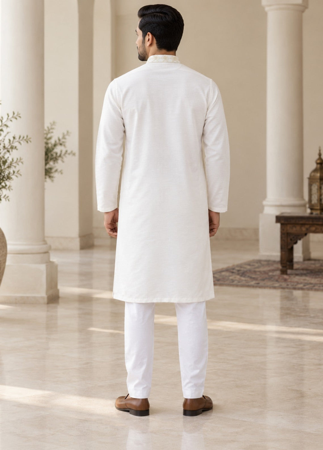 TGM Mens RTW Chikankari Chikankari Kurta Pajama Suit Aeron Pearl Festive Collection
