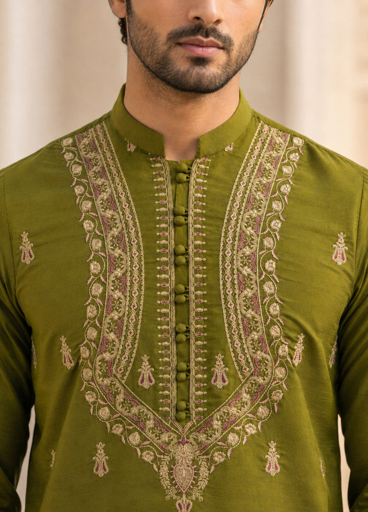 TGM Mens RTW Chikankari Chikankari Kurta Pajama Suit Vian Green Festive Collection