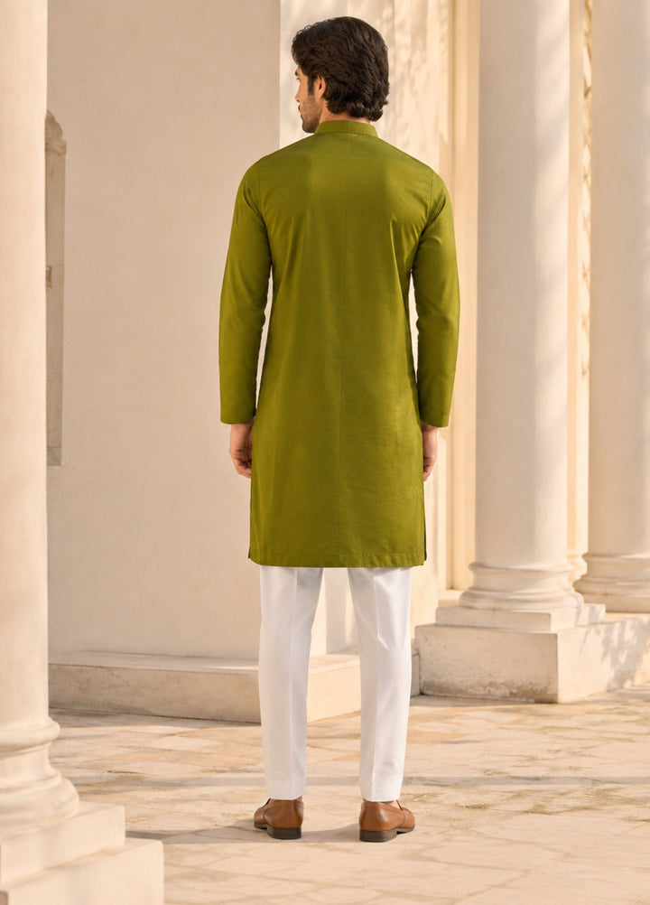 TGM Mens RTW Chikankari Chikankari Kurta Pajama Suit Vian Green Festive Collection