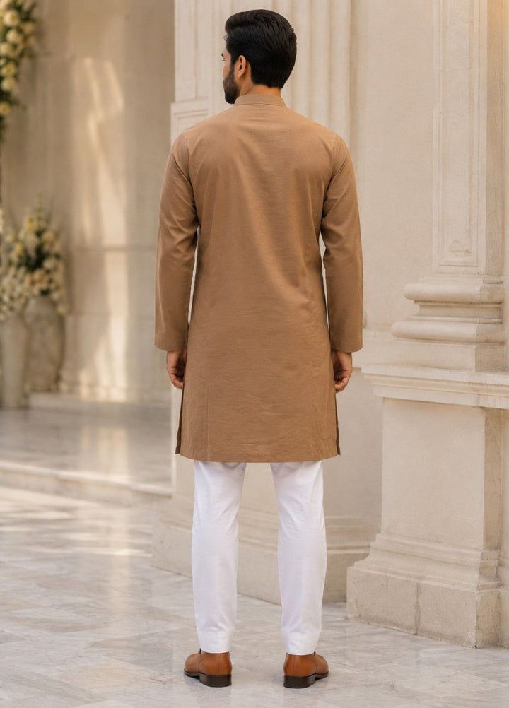 TGM Mens RTW Chikankari Chikankari Kurta Pajama Suit Vian Beige Festive Collection