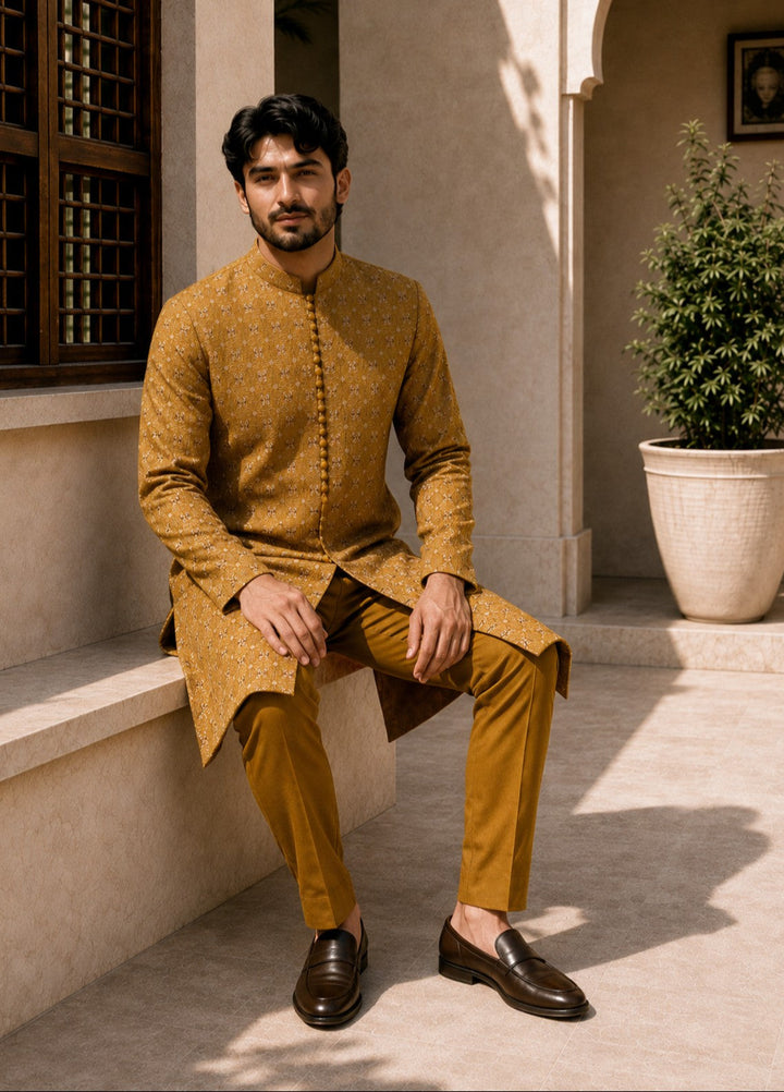 TGM Mens RTW Chikankari Chikankari Kurta Pajama Suit Royan Copper Festive Collection