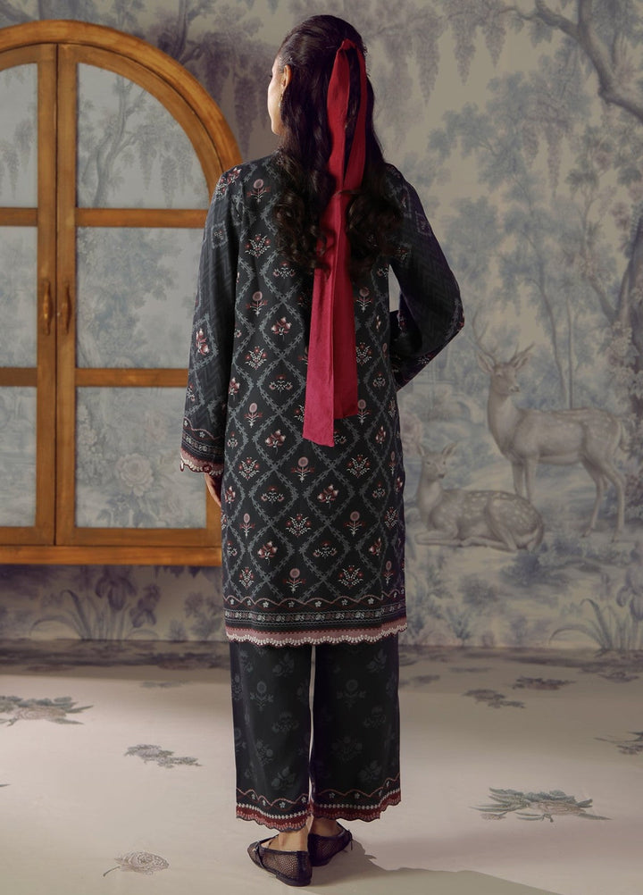 Sahar Unstitched Printed Marina Twill 2 Piece Suit Obsidian Tile Winter Collection