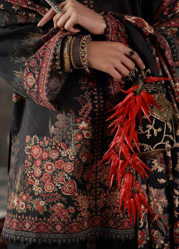 Sahar Unstitched Printed Viscose 3 Piece Suit Velmora Winter Collection