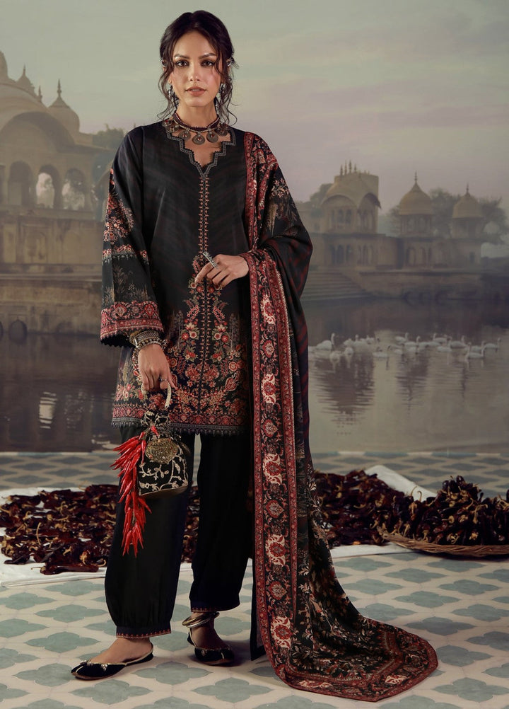 Sahar Unstitched Printed Viscose 3 Piece Suit Velmora Winter Collection