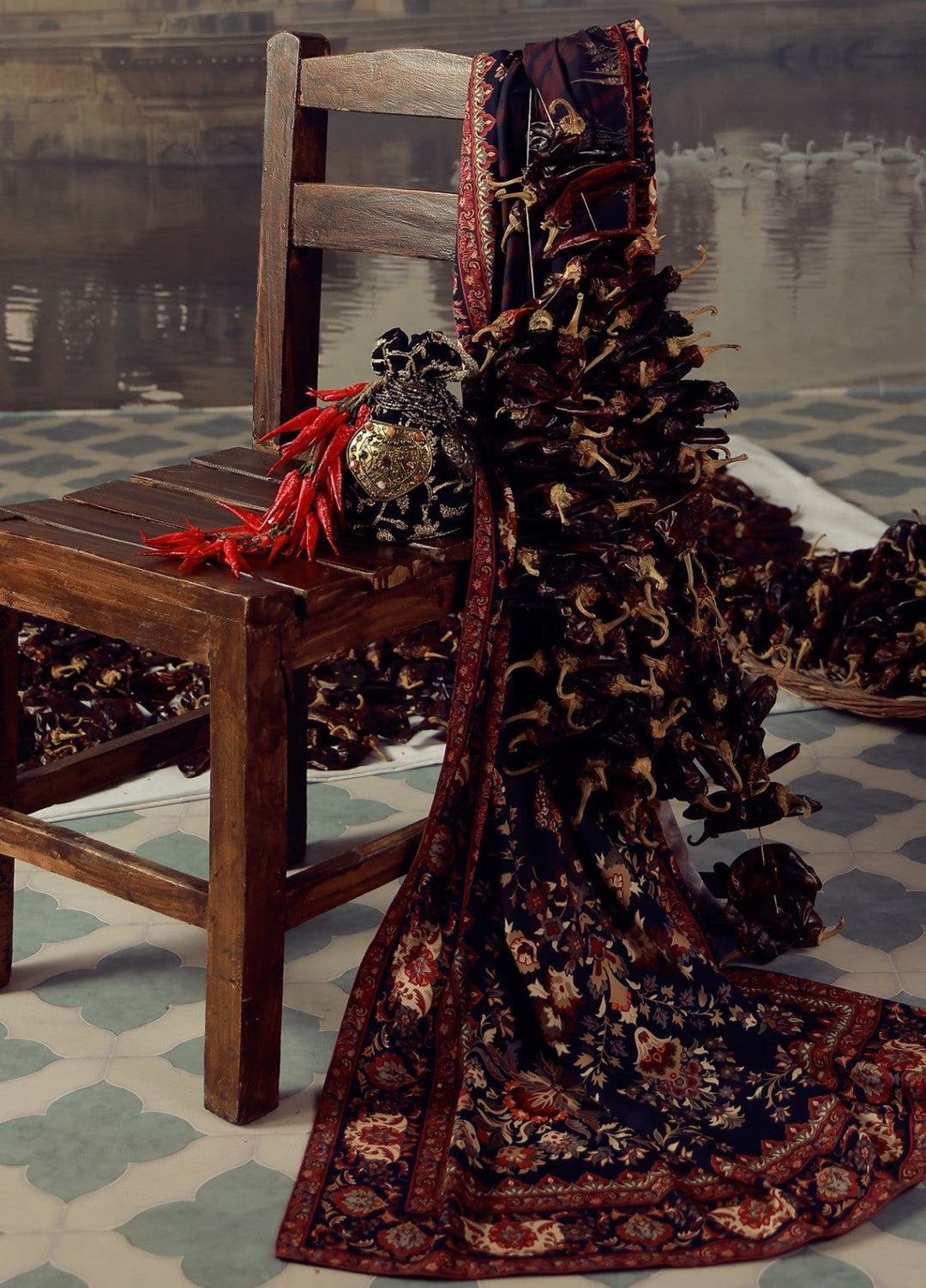 Sahar Unstitched Printed Viscose 3 Piece Suit Velmora Winter Collection