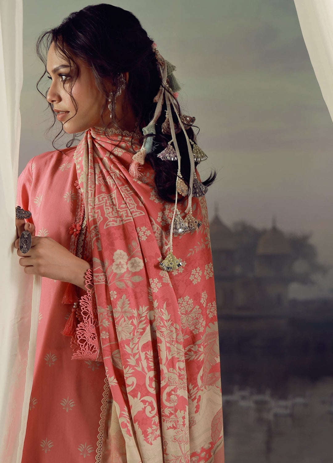 Sahar Unstitched Printed Viscose 3 Piece Suit Rosavere Winter Collection