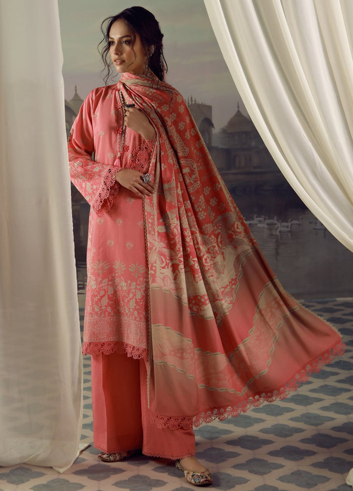 Sahar Unstitched Printed Viscose 3 Piece Suit Rosavere Winter Collection