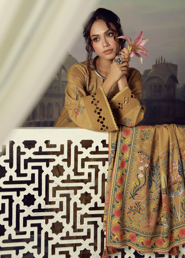 Sahar Unstitched Printed Viscose 3 Piece Suit Saffrienne Winter Collection