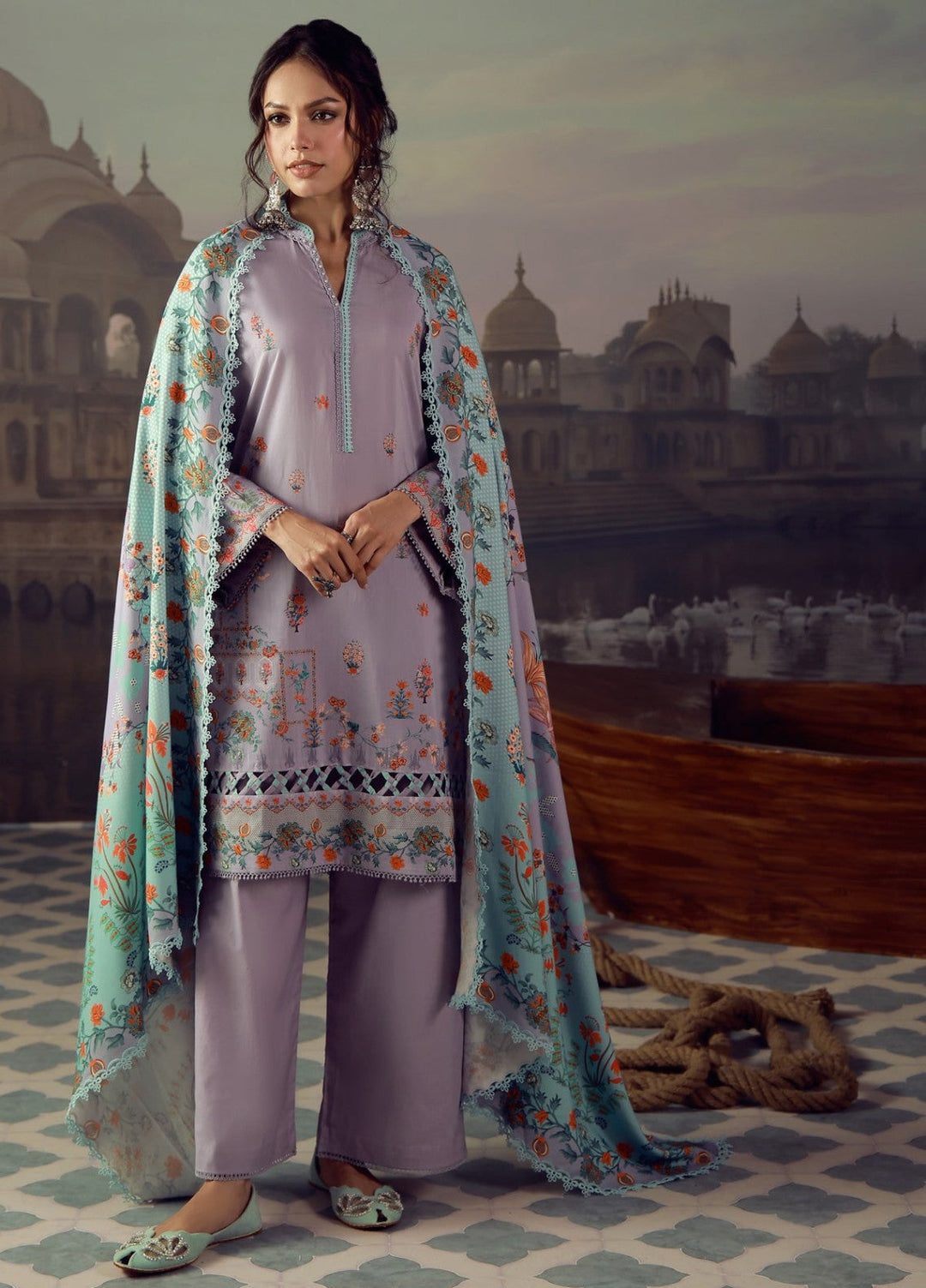 Sahar Unstitched Printed Viscose 3 Piece Suit Avenelle Winter Collection