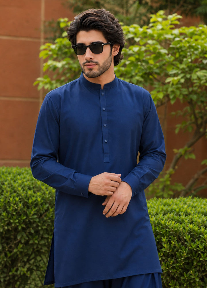 TGM Mens RTW Textured Blended Cotton 3 Piece Suit Sterling Bluecrest Festive Collection