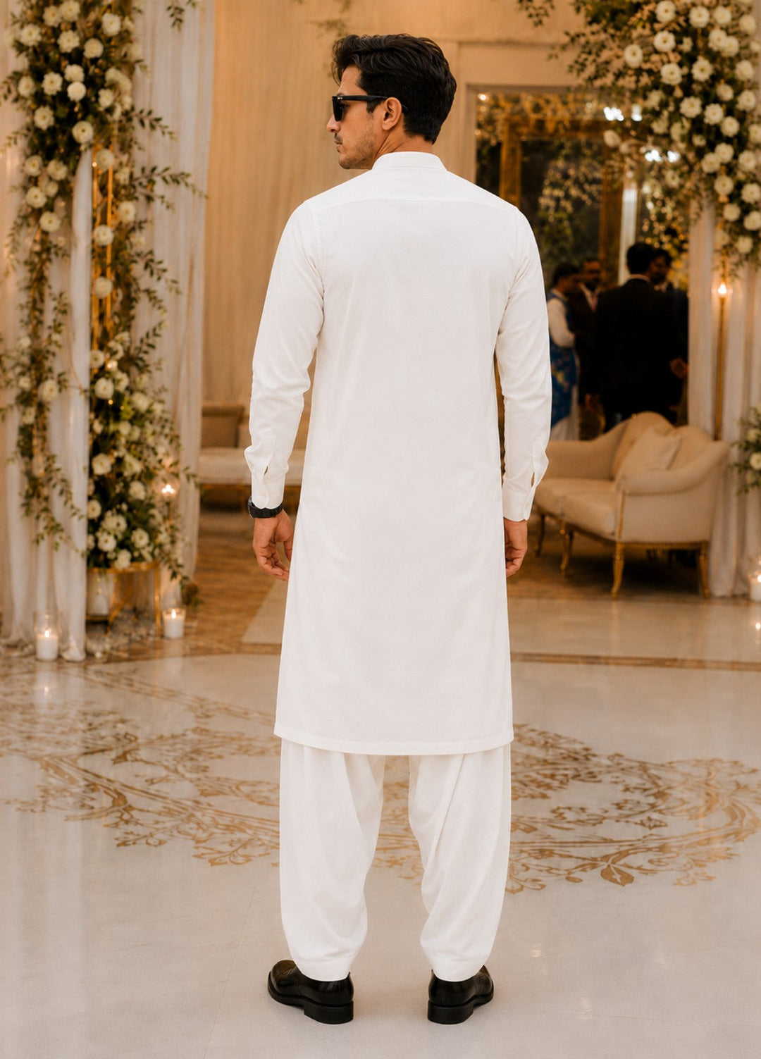 TGM Mens RTW Textured Blended Cotton 3 Piece Suit Artisan Sage Festive Collection