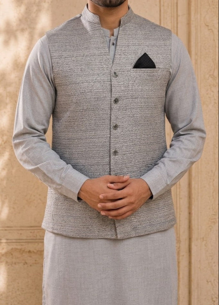 TGM Mens RTW Textured Blended Cotton 3 Piece Suit Meridian Horizon Festive Collection