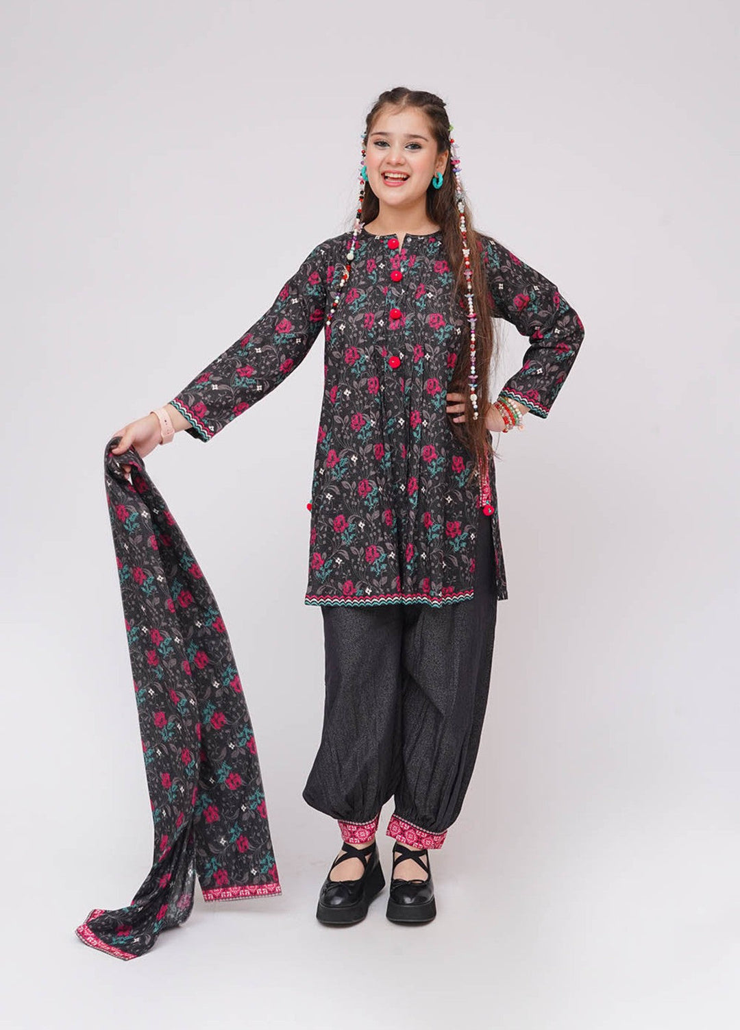 Winter Fall by Senorita Girls RTW Printed Karandi 3 Piece Suit GAD-03636 Casual Collection