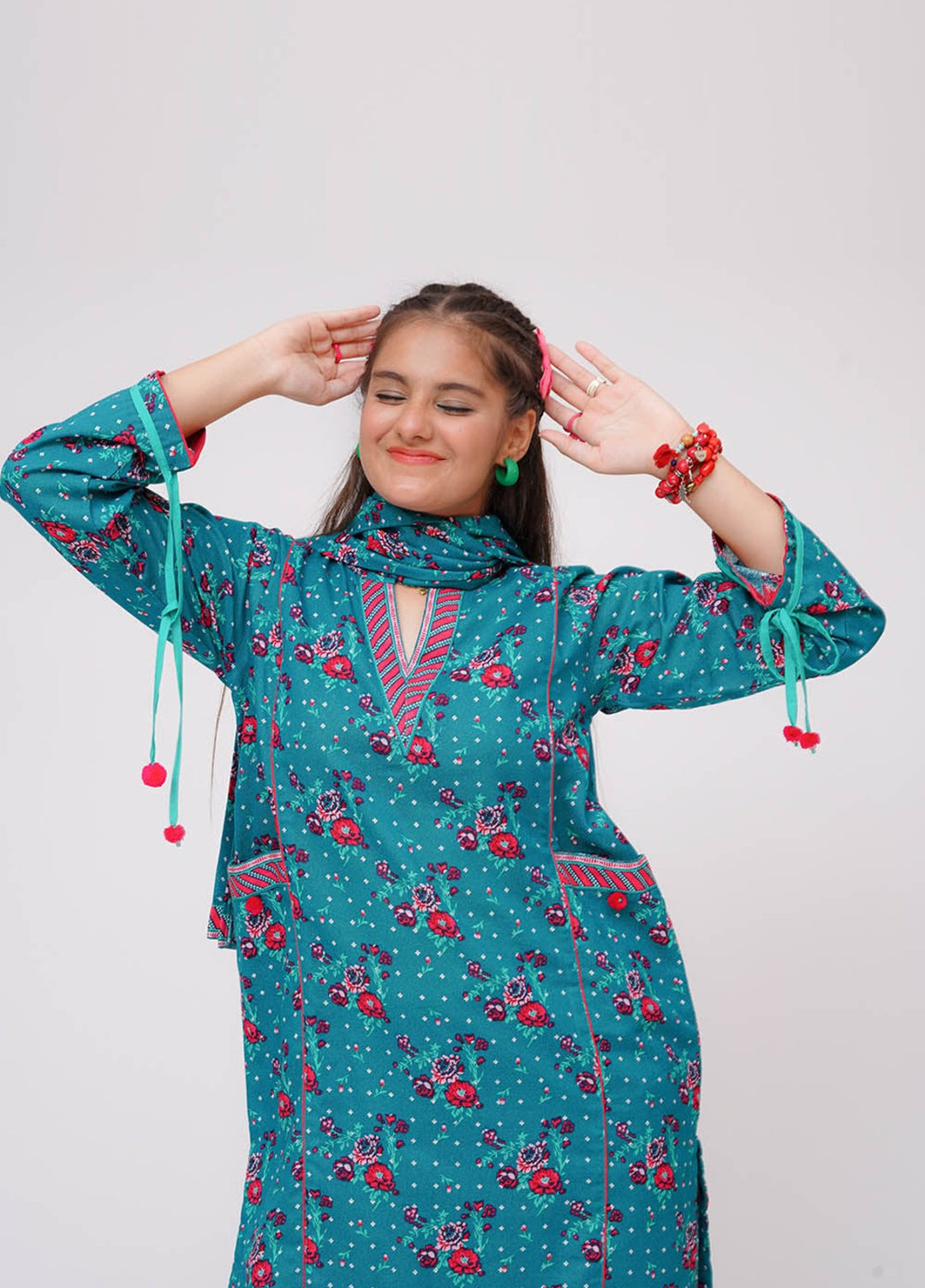 Winter Fall by Senorita Girls RTW Printed Karandi 3 Piece Suit GAD-03635 Casual Collection